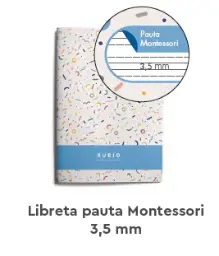 Libreta Montessori A4 Pauta 3.5