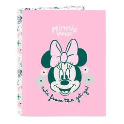Carpeta Folio 4 Anillas Mixtas Minnie Mouse "minty"