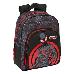 Mochila Infantil Bolsillos Adaptable A Carro Miles Morales