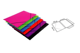 Carpeta Polipropileno F Azul Solapas 450 Micras