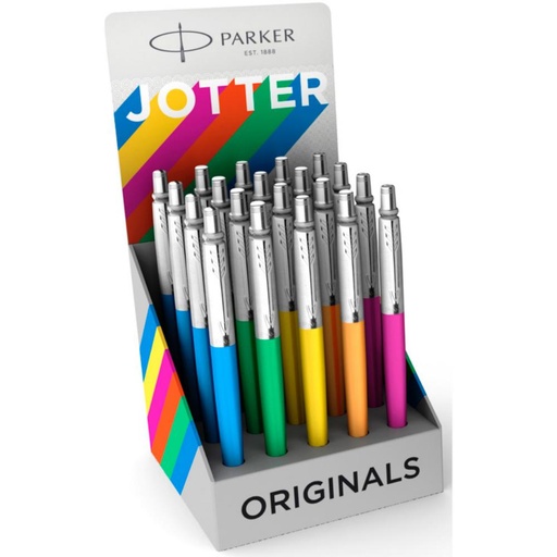 [118620] BOLÍGRAFO PARKER JOTTER ORIGINALS COLORES SURTIDOS EXPOSITOR 20 UDS