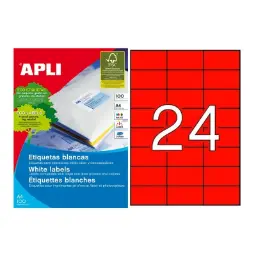 APLI ETIQUETAS ROJAS PERMANENTES 105x148 20 HOJAS