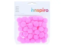 Pompon Polipropileno Rosa 25mm 50 Uds