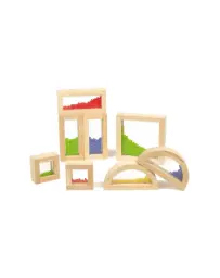 Bloques Sensoriales De Madera Cuentas Moviles