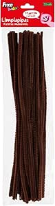 [825091] LIMPIAPIPAS CHENILLA MARRON 4MMX30CM 50 UDS