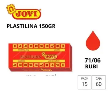 [650055] PLASTILINA JOVI MEDIANA 71 RUBI 150G