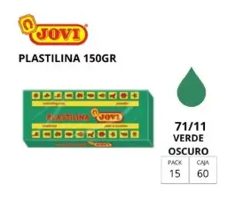 Plastilina Jovi Mediana 71 Verde Oscuro 150g