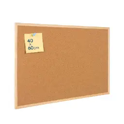 TABLERO DE CORCHO MARCO DE MADERA  40x60CM RAYLU