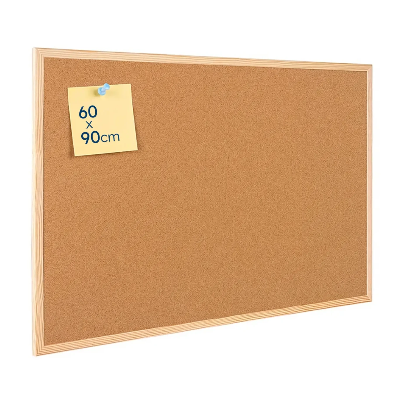TABLERO DE CORCHO MARCO DE MADERA  60x90CM RAYLU
