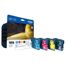 Pack De 4 Cartuchos Originales Brother (Bk / C / M / Y) Lc1100valbp