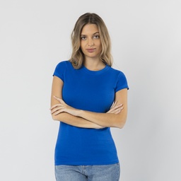 Camiseta Mujer Color Seiyo (Azul Claro, M)