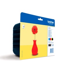 Pack De 4 Cartuchos Originales Brother (Bk / C / M / Y) Lc121valbp