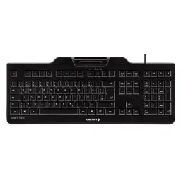 TECLADO CON LECTOR DE CHIP INTEGRADO DNIe NEGRO