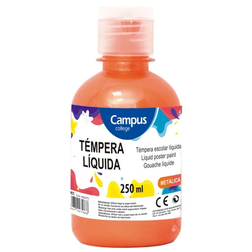 [630576] TEMPERA CAMPUS 250GR METAL NARANJA