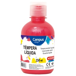 Tempera Campus 250gr Metal Rojo