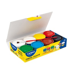 Tempera Campus 40cc Surtida 7+1bote Para Mezclar
