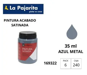 [649868] PINTURA SATINADA AZUL METAL 35ML L-34 LA PAJARITA