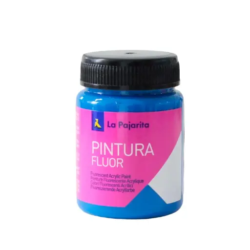 [825207] PINTURA SATINADA FLUORESCENTE F-05 AZUL LUMINOSO 375ML LA PAJARITA