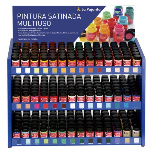 [649774] PINTURA SATINADA LA PAJARITA 35ML EXPOSITOR 480 UNIDADES