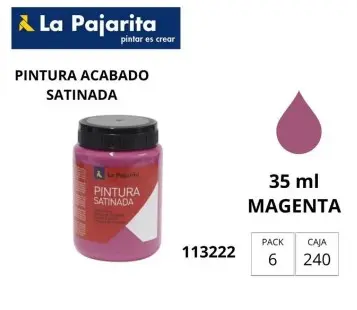 [649860] PINTURA SATINADA MAGENTA 35ML L-24 LA PAJARITA