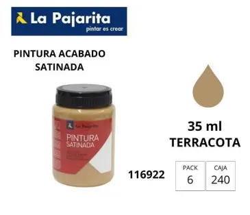 [649859] PINTURA SATINADA TERRACOTA 35ML L-23 LA PAJARITA
