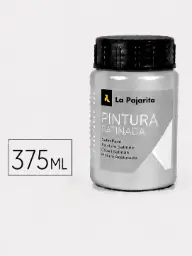 Pintura Satinada Metalizada Plata 375ml La Pajarita