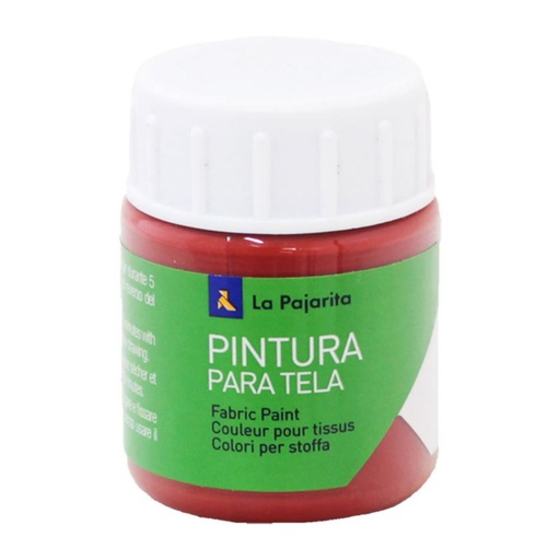 [630883] PINTURA PARA TELA T-11 ROJO INGLES 25ML LA PAJARITA