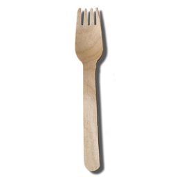 Tenedor Madera Reutilizable 100 Uds