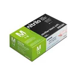 Guantes Nitrilo Sin Polvo Talla M Negro 100ud