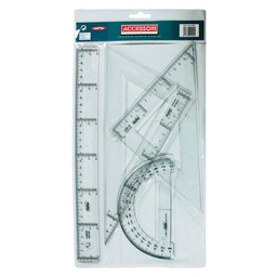 Conjunto Dibujo Escolar Transparente