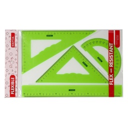 Estuche Dibujo Reglas Flexibles Surtido De 3 Colores