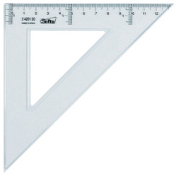 Escuadra De 20 Cm. Cristal