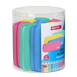 Set 8 Port. Cuadrados Silicona Surtido Safta Silicone Glitter