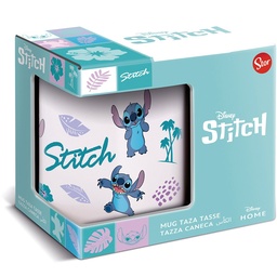 Taza Cerámica 325ml En Caja Regalo Stitch Leaves Pattern Young Adult