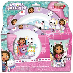 Set Micro Kids 5 Piezas En Estuche Gabby's Dollhouse "party"