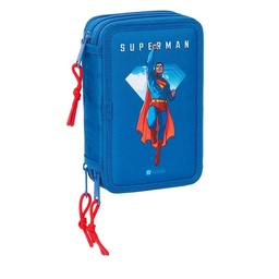 Plumier Triple 37 Pcs Superman