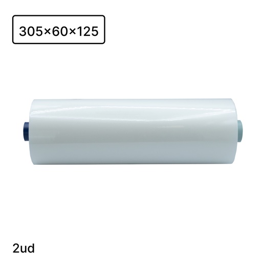 [650488] BOBINA DE PLASTIFICACIÓN 305 MM X 60 M  2 X 125 MICRAS BRILLO (CAJA 2 ROLLOS)