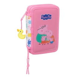 Plumier Doble Pequeño 29 Pcs Peppa Pig "baby Pig"