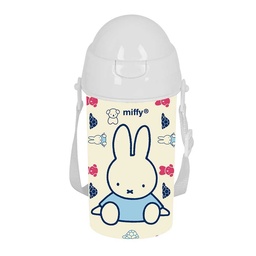 Botella 500ml Apertura Automático Con Pajita Miffy "buddy"