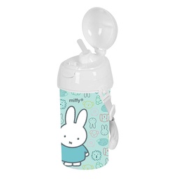 Botella 500ml Apertura Automático Con Pajita Miffy "friends"
