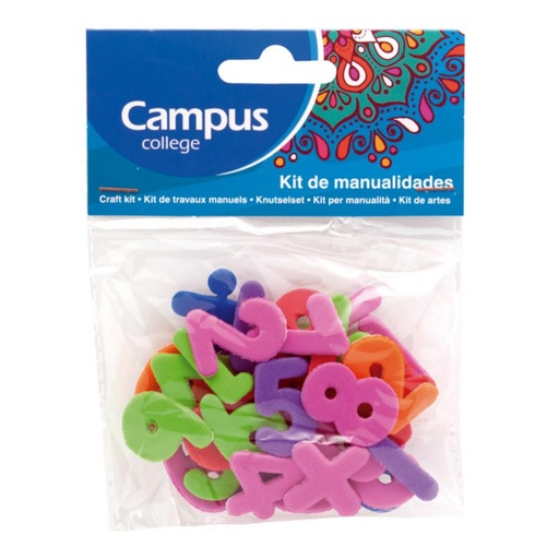 [630619] SET MANUALIDADES CAMPUS NUMERO GOMA EVA