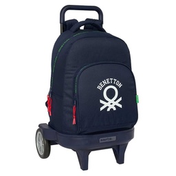 Mochila Grande Con Ruedas Compact Evolution Extraíble Benetton "together"