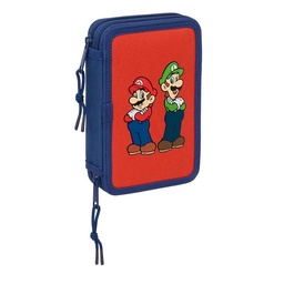Plumier Doble Pequeño 29 Pcs Super Mario "mamma Mia"