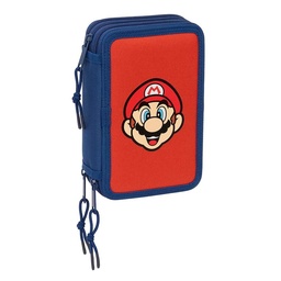 Plumier Triple 37 Pcs Super Mario "mamma Mia"