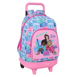 Mochila Grande Con Ruedas Compact Extraíble Barbie