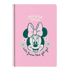 Libreta Folio 80 H. Tapas Duras Minnie Mouse "minty"
