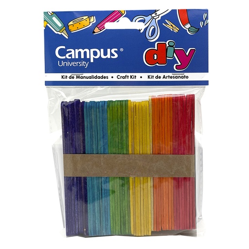 [630962] SET MANUALIDADES CAMPUS PALITO MADERA COLORES PRQUEÑO