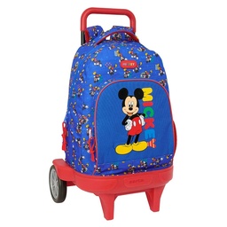 Mochila Grande Con Ruedas Compact Evolution Extraíble Mickey Mouse "today"