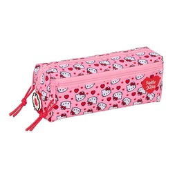 Portatodo Triple Pequeño Con Goma Elástica 22cm Hello Kitty