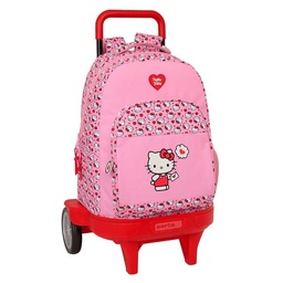 Mochila Grande Con Ruedas Compact Evolution Extraíble Hello Kitty